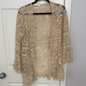 Magnolia Boutique Beige Lace Cover-Up